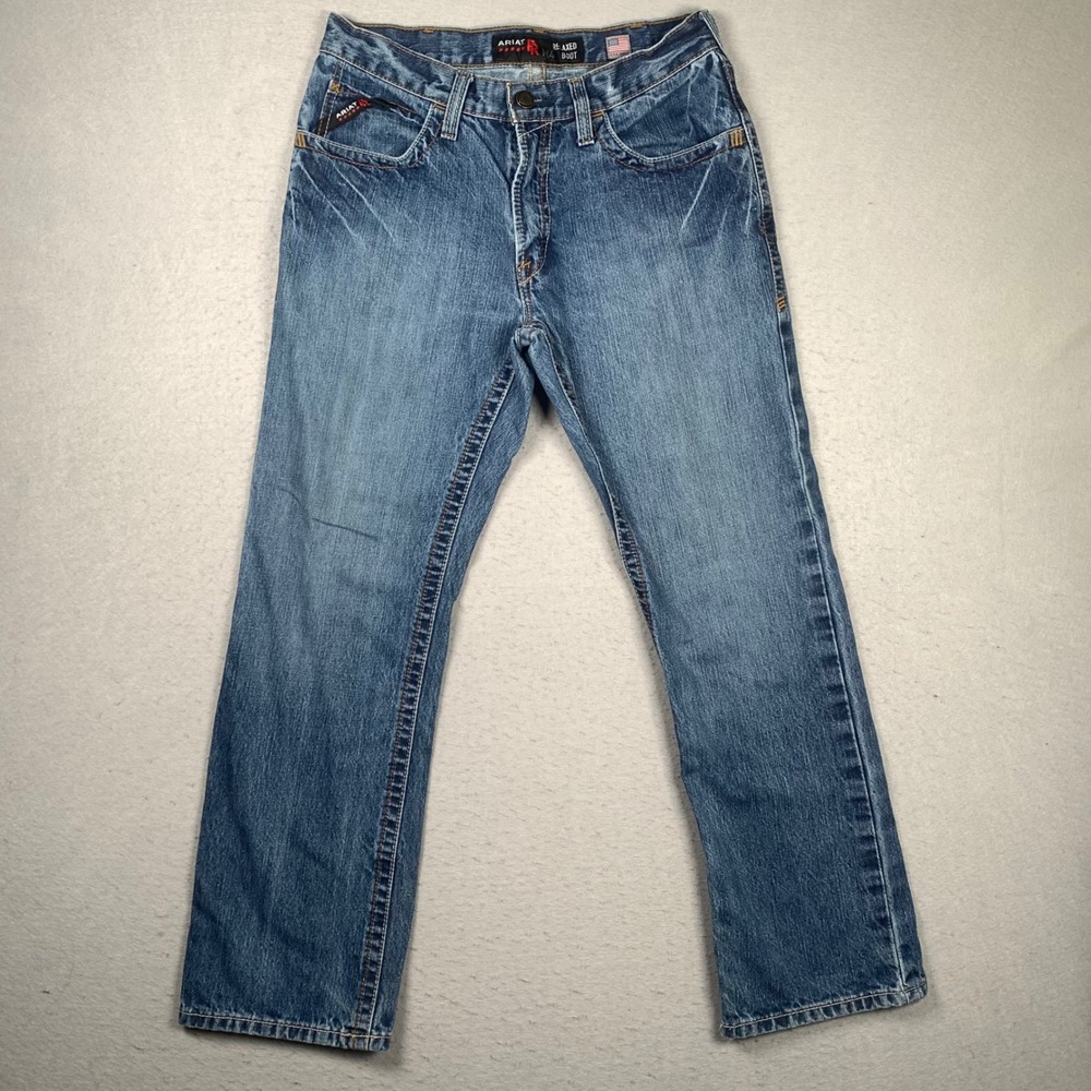 Ariat M4 Relaxed Boot FR Work Jeans Mens 32x32 Blue Flame Resistant Denim